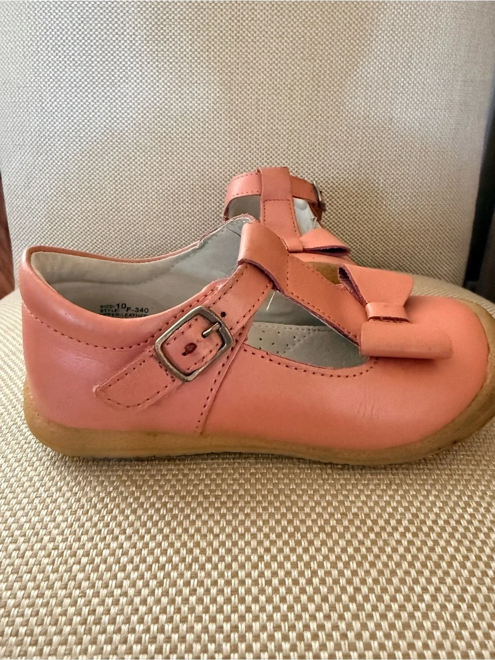 L’amour Bow Accent T-Strap Shoes - Pink